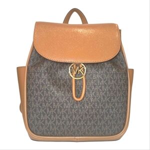 Michael Kors Monogram Top Flap Backpack